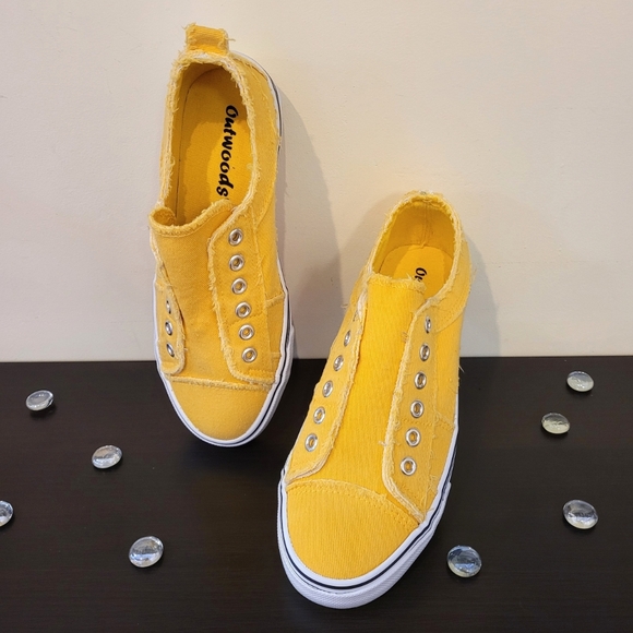 Outwoods Yellow Slip Tennis Shoes - Picture 2 of 4